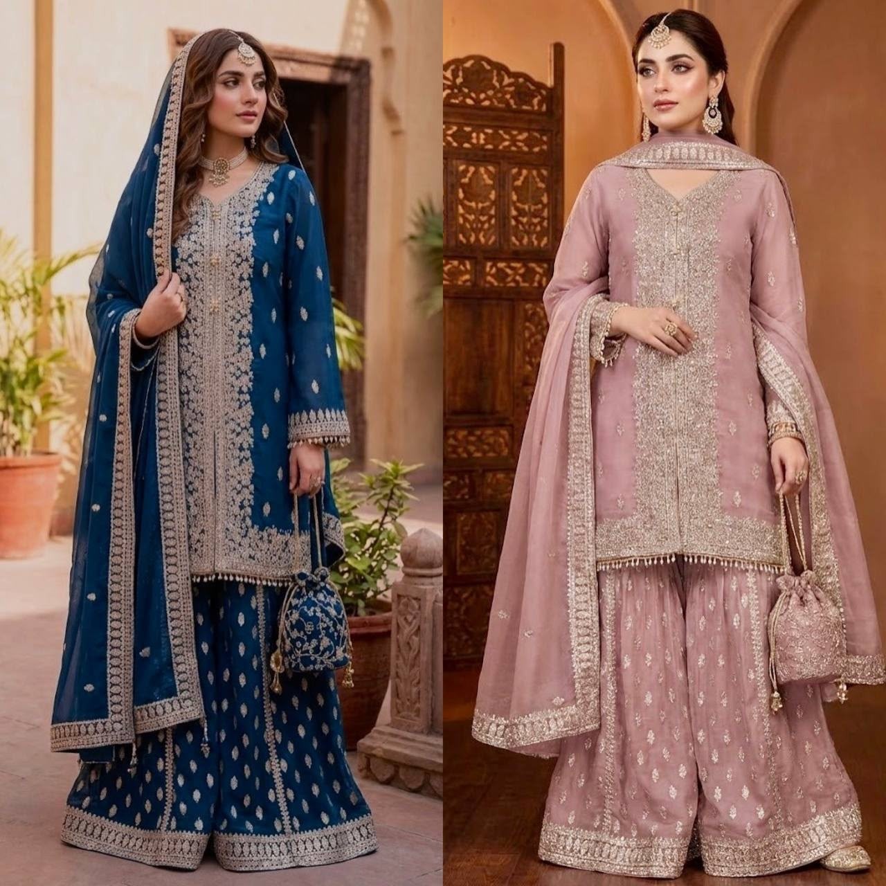 New Designer Sharara Suit Set
