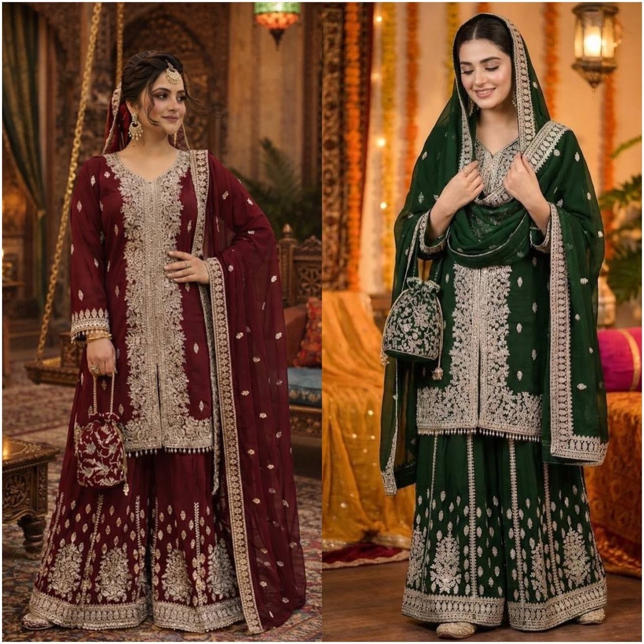 New Designer Sharara Suit Set