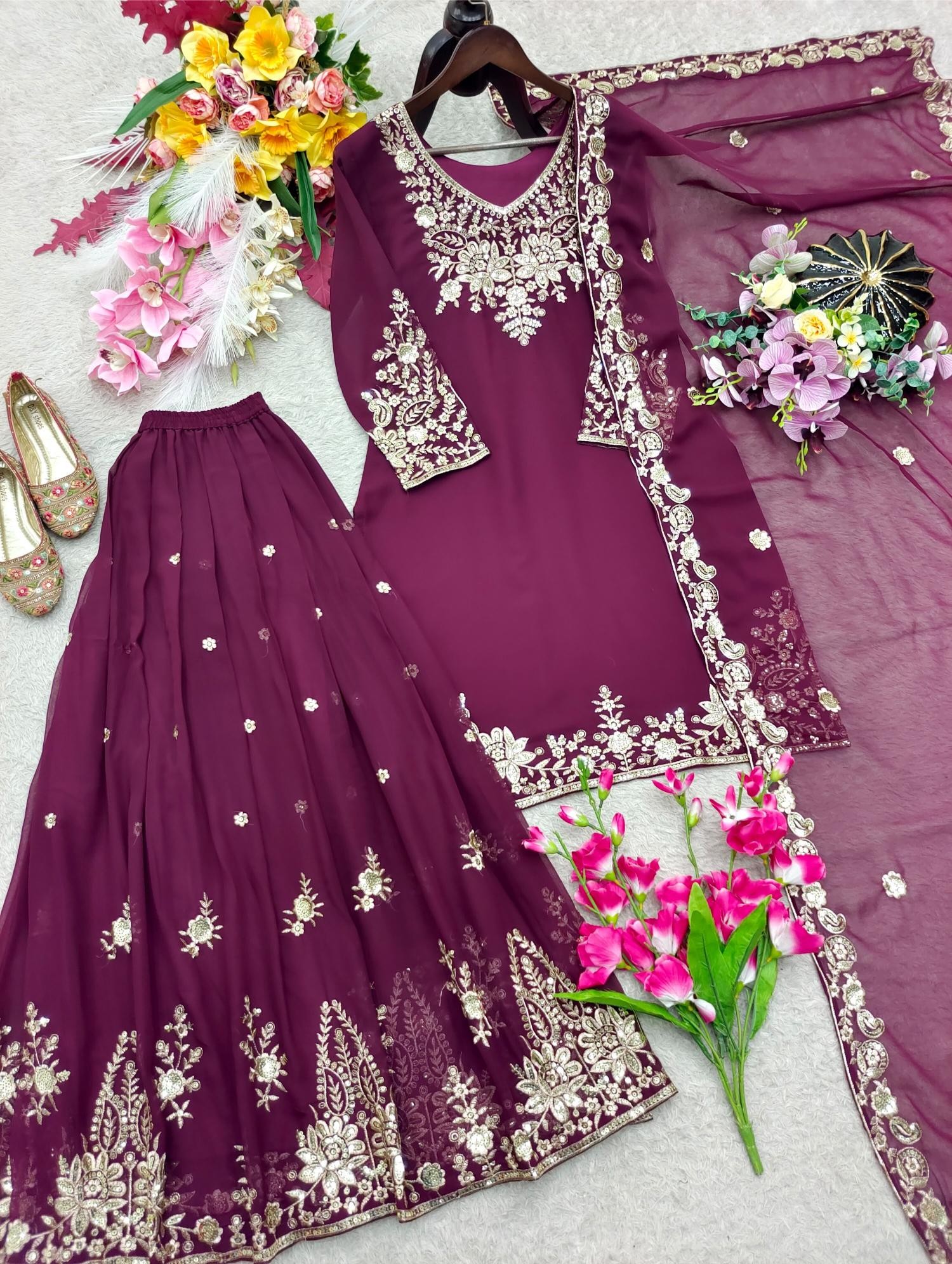 Designer Sharara Set