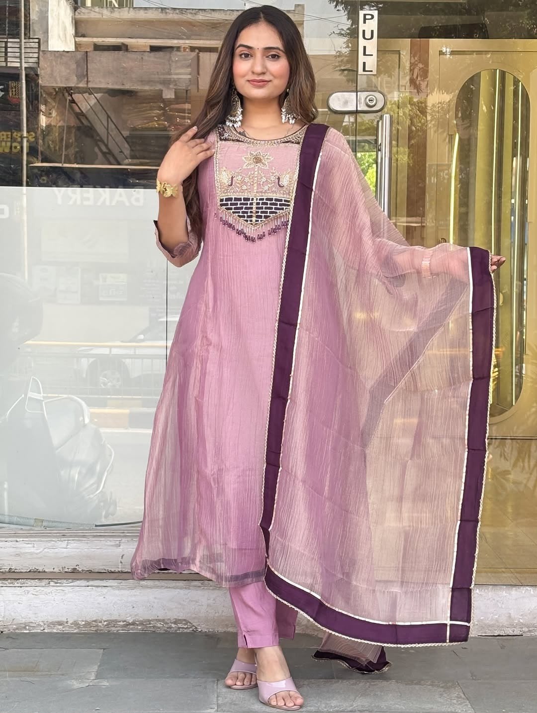 Rakhi Special Designer A-Line Kurta Set