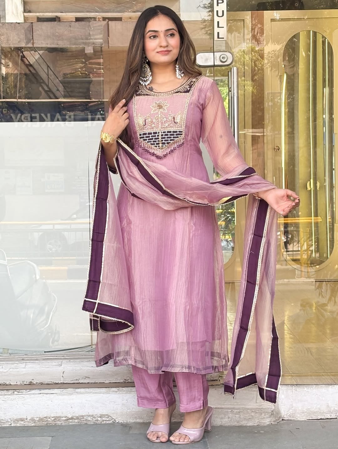 Rakhi Special Designer A-Line Kurta Set