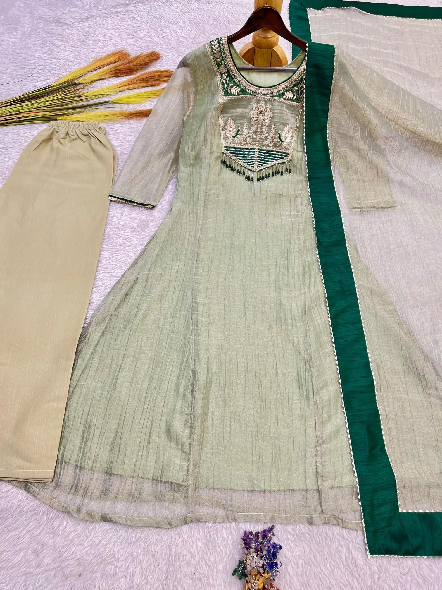 Rakhi Special Designer A-Line Kurta Set