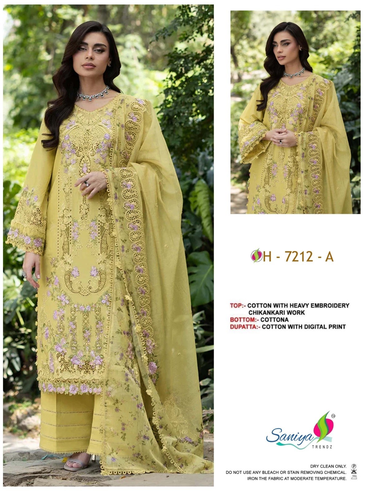 SANIYA TRENDZ Cotton Chikankari Suit