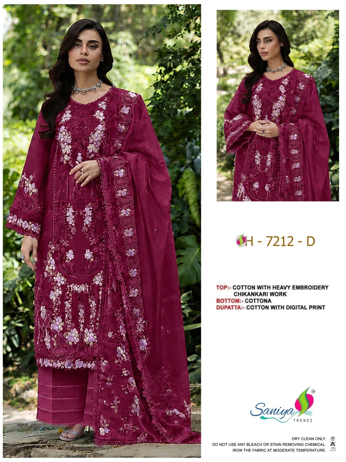 SANIYA TRENDZ Cotton Chikankari Suit