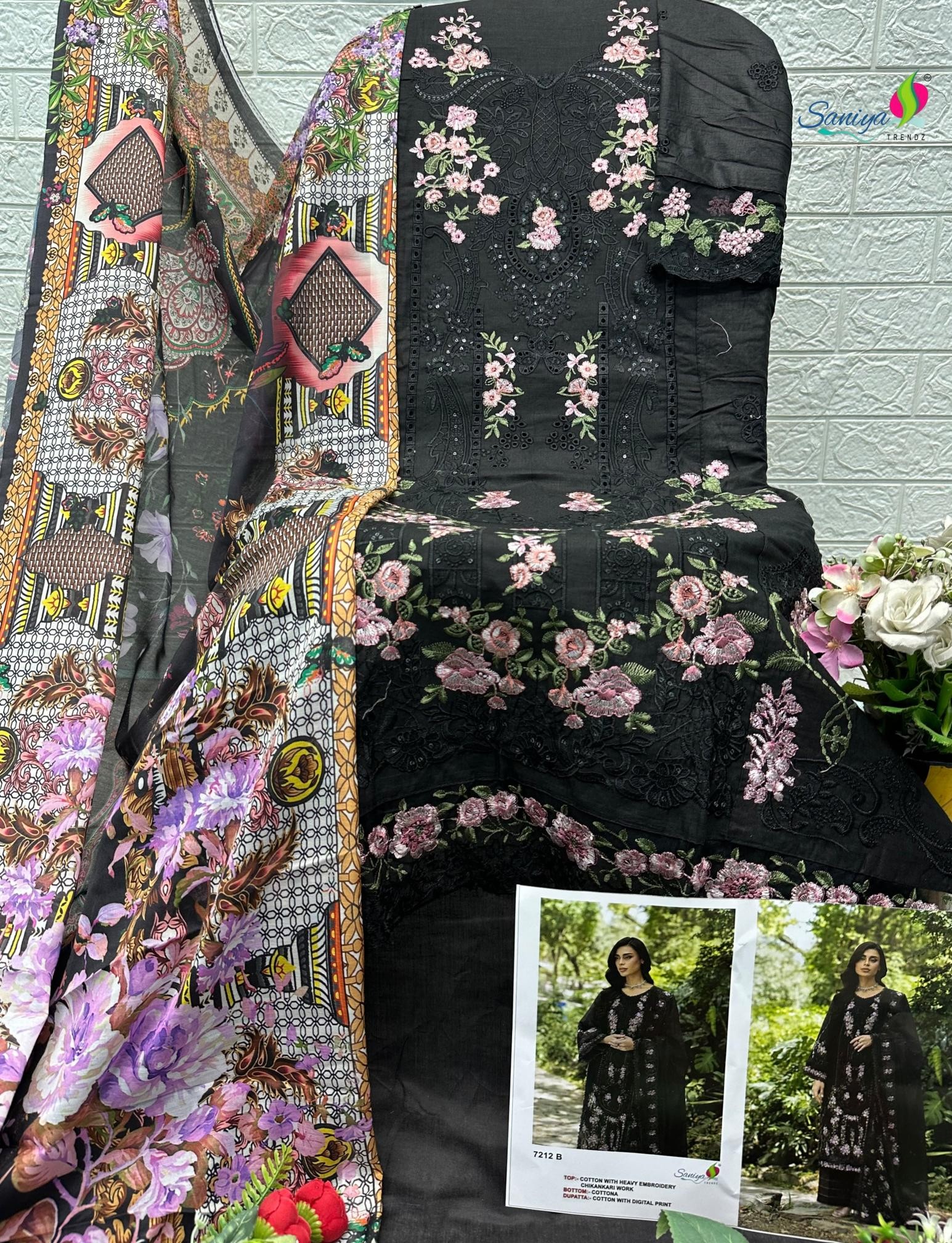 SANIYA TRENDZ Cotton Chikankari Suit