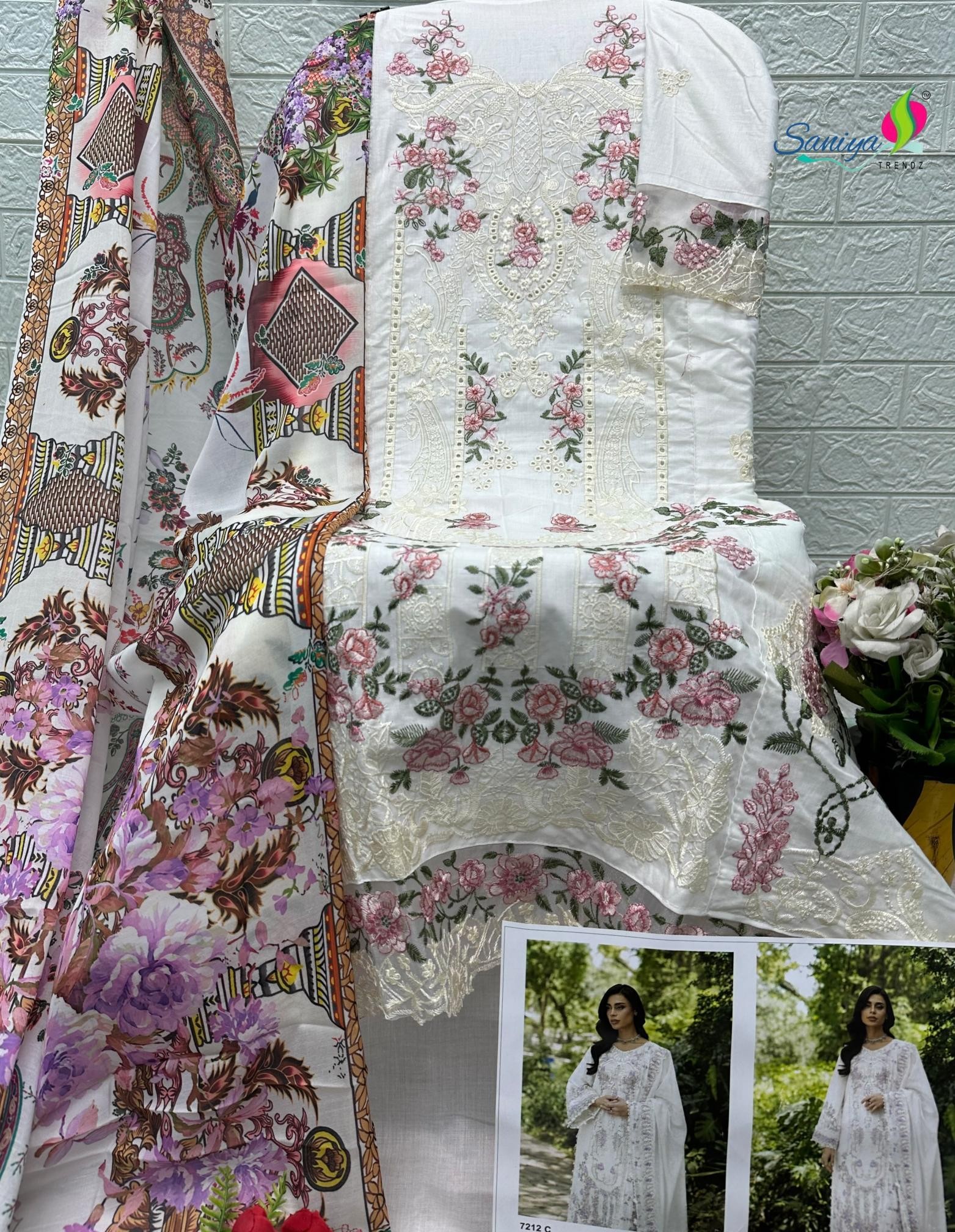 SANIYA TRENDZ Cotton Chikankari Suit