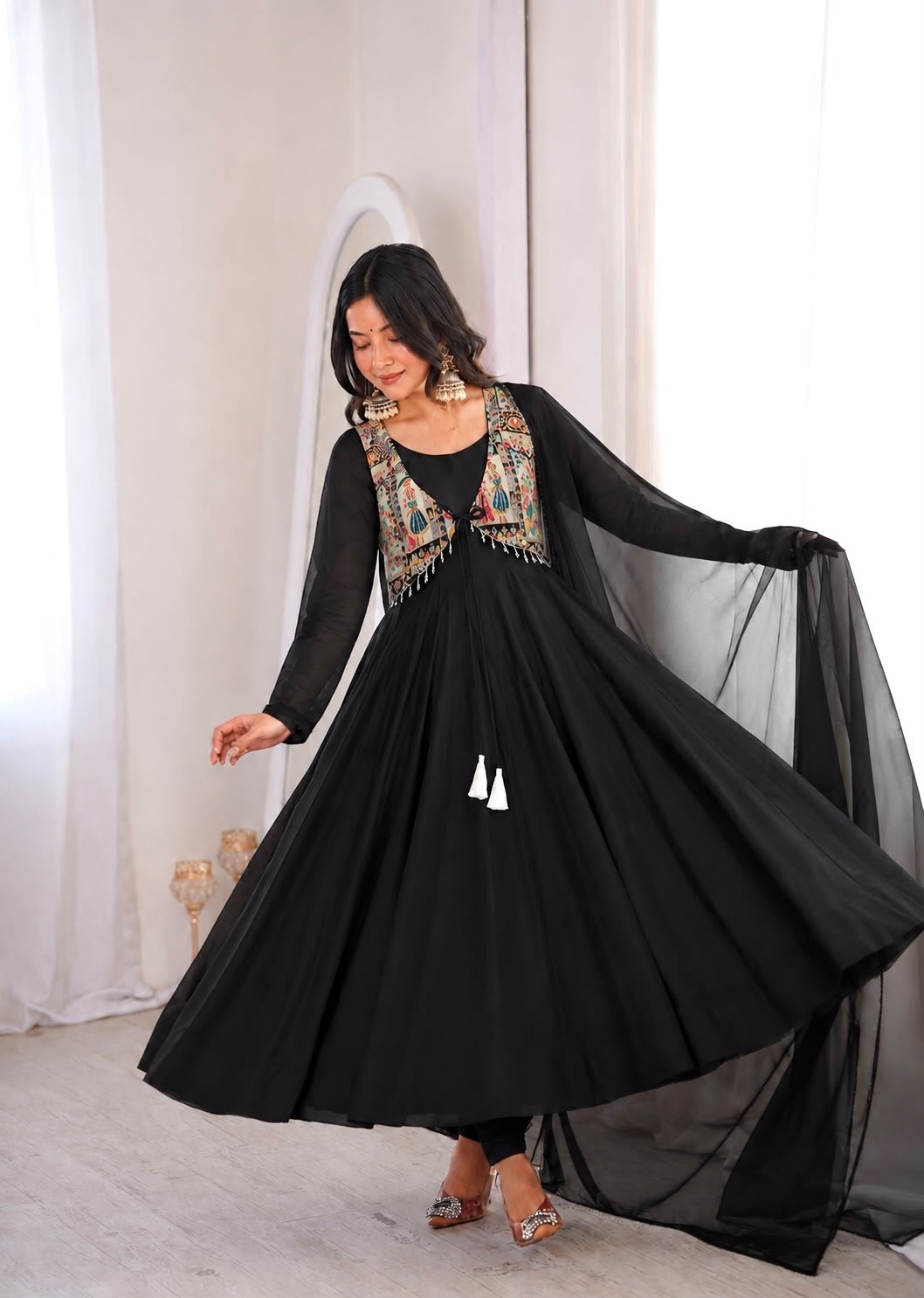 Premium Designer Anarkali Gown Set