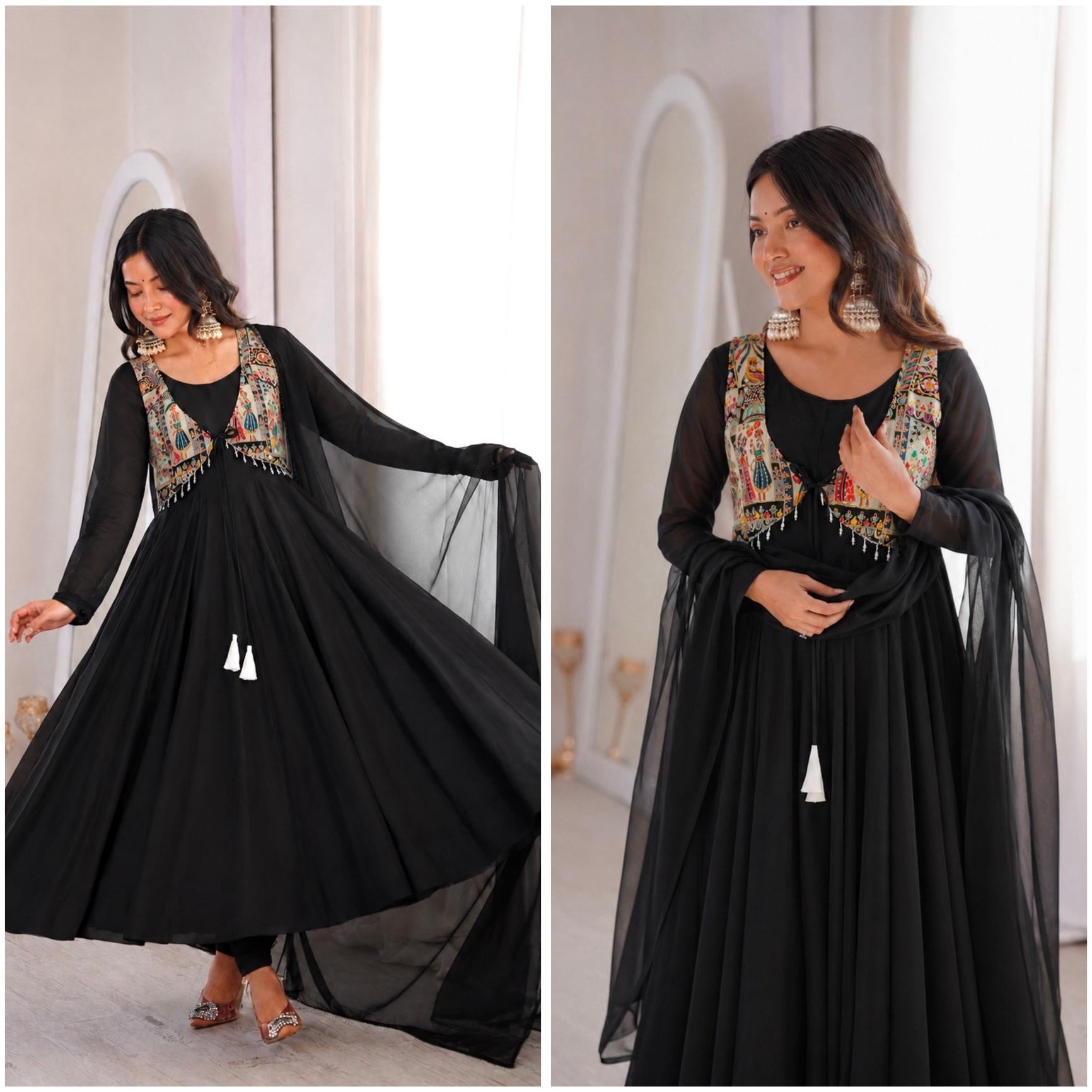 Premium Designer Anarkali Gown Set