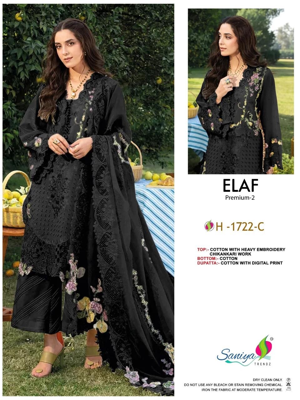 SANIYA TRENDZ ELAF PREMIUM-2 Chikankari Suit