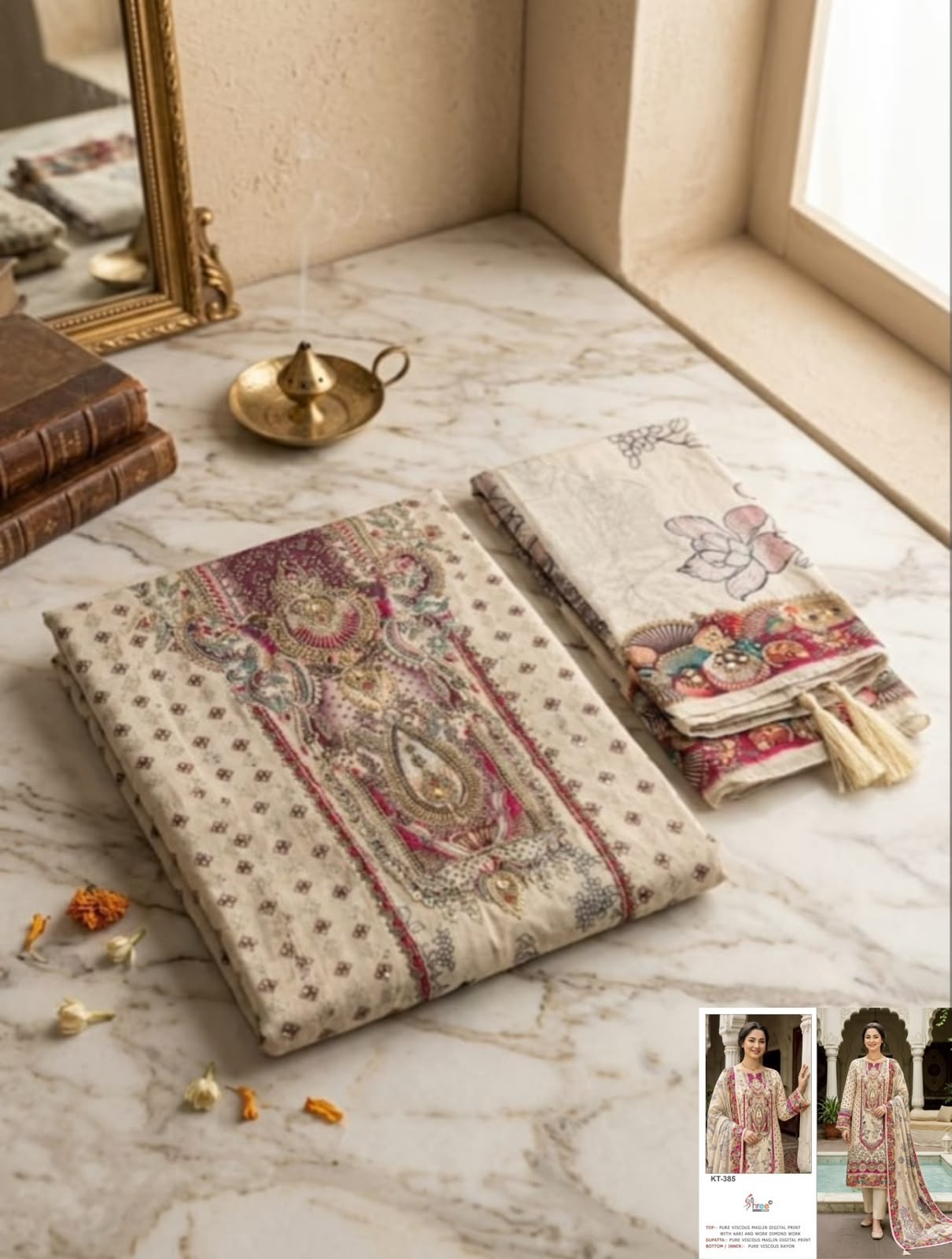Shree Fab Surat Viscose Maslin Designer Suit