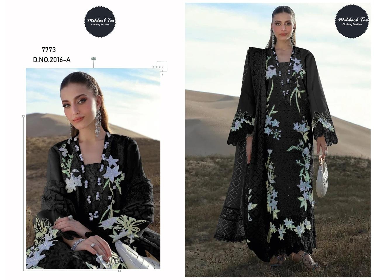 MEHBOOB TEX Rangrasiya Lawn Premium Embroidered Cotton Suit Set