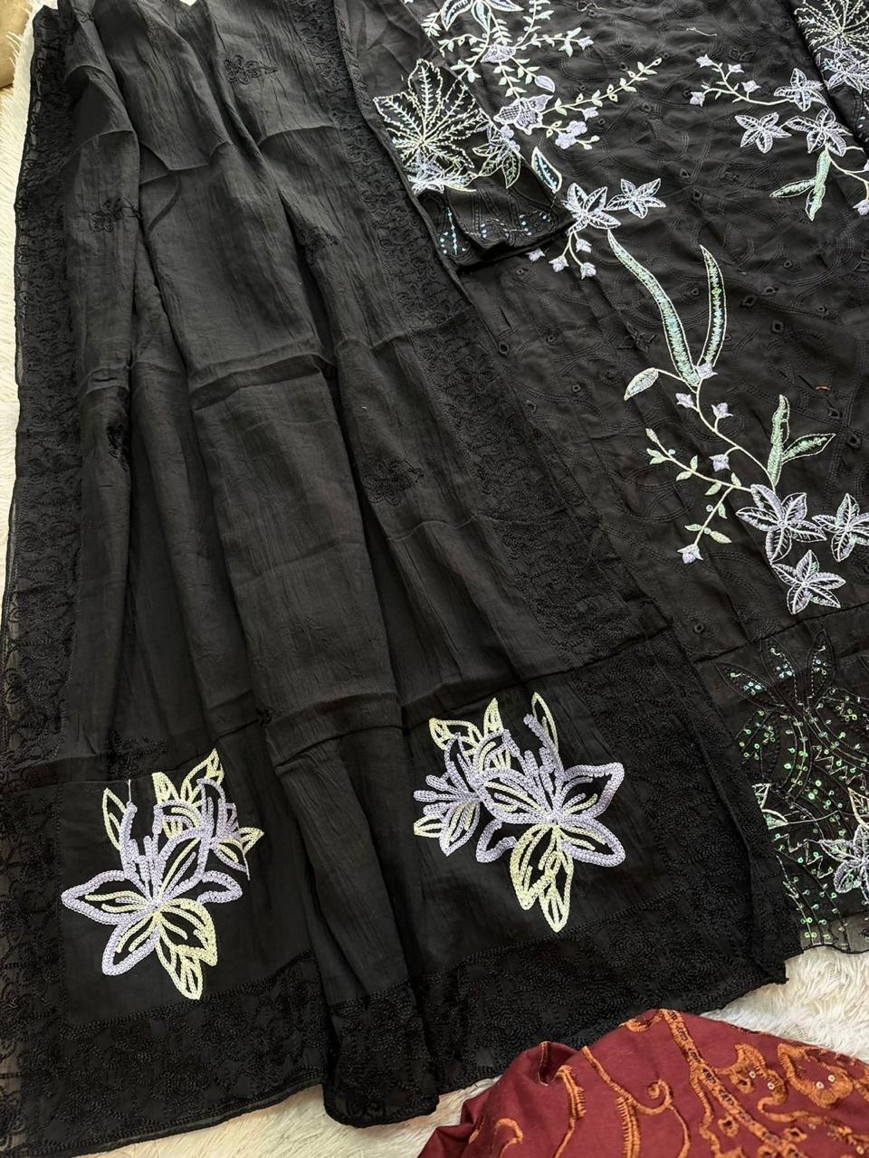 MEHBOOB TEX Rangrasiya Lawn Premium Embroidered Cotton Suit Set