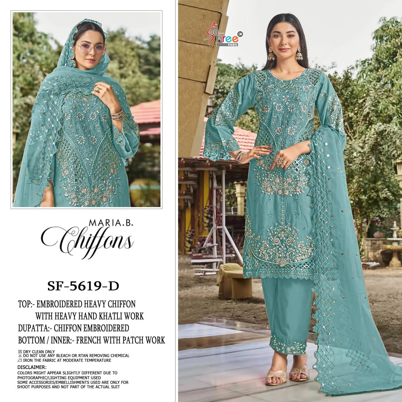 SF-5619 Premium Hand Khatli Cut Work Suit