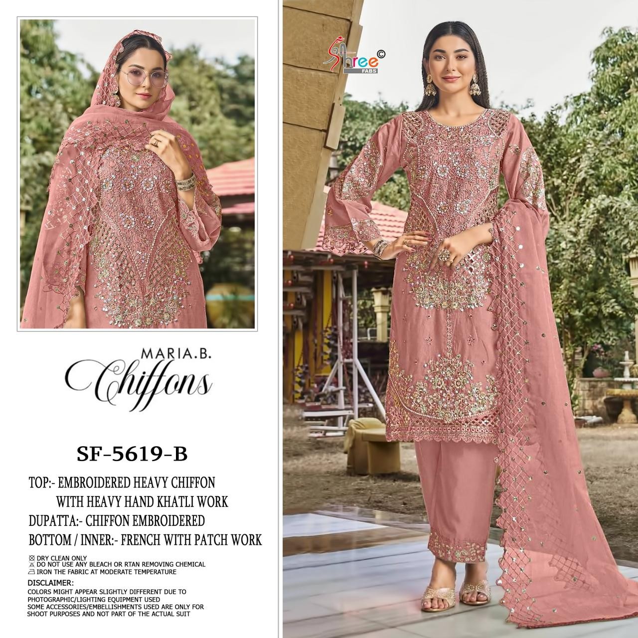 SF-5619 Premium Hand Khatli Cut Work Suit