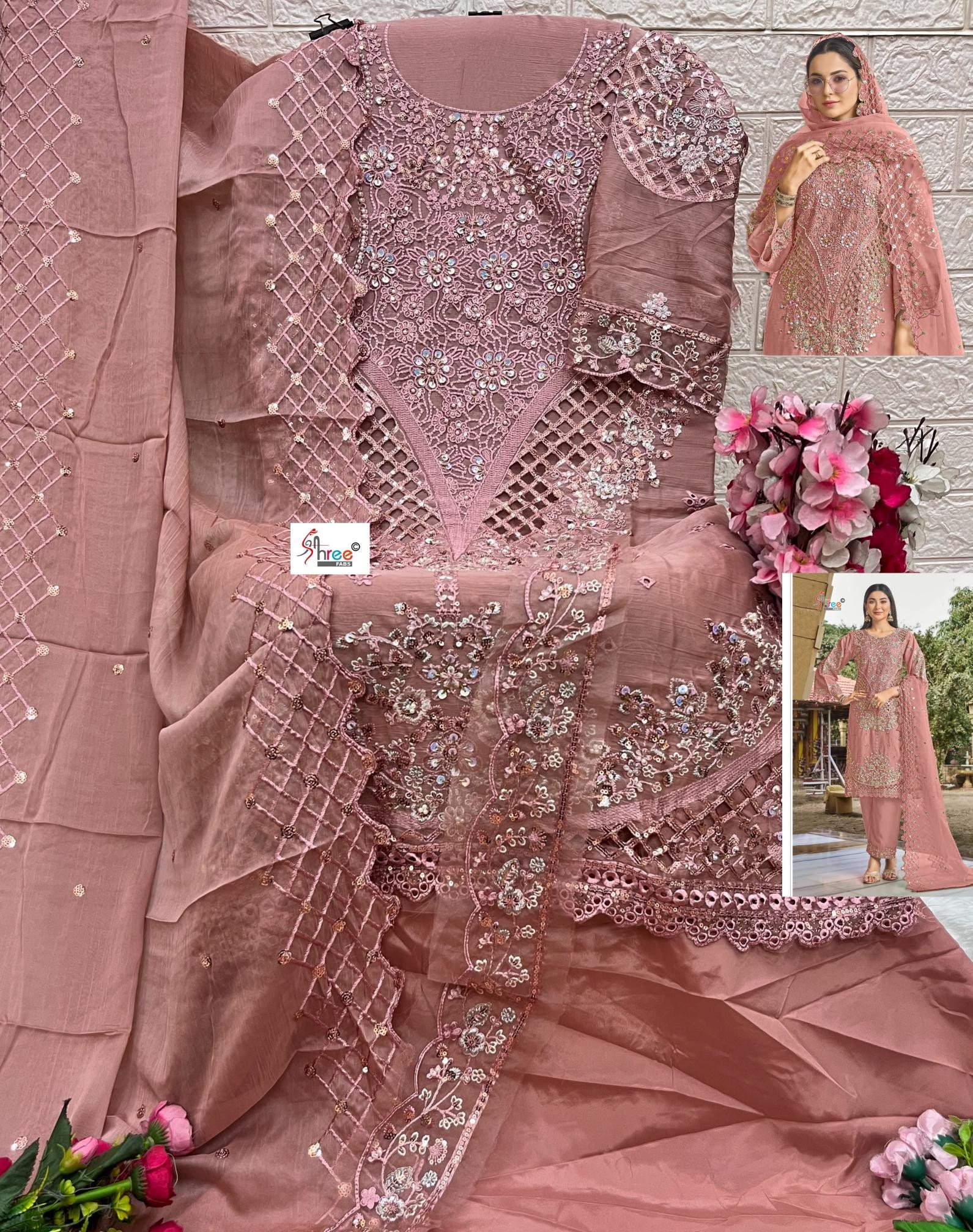 SF-5619 Premium Hand Khatli Cut Work Suit