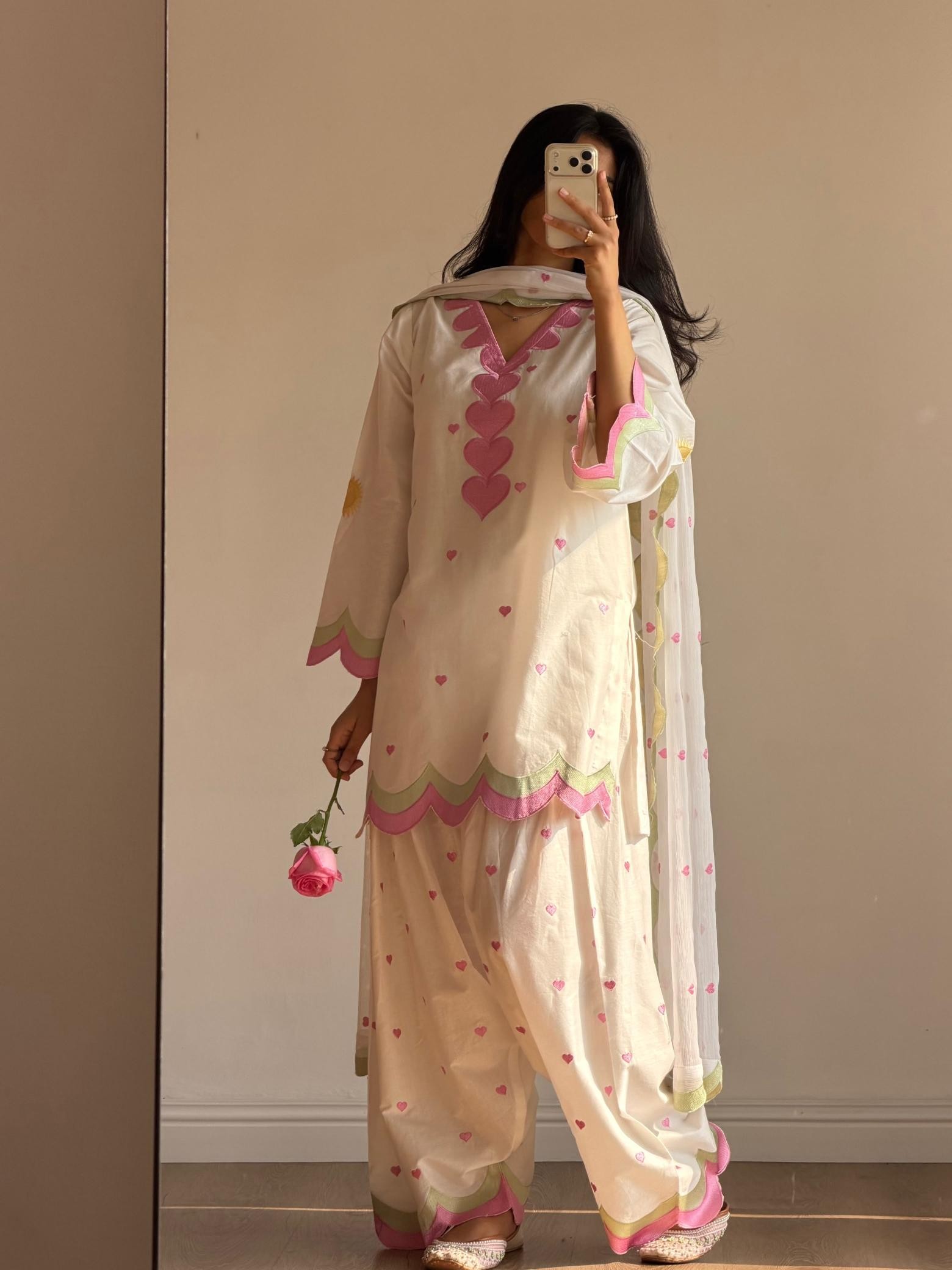 BE-490 Premium Mul Chanderi Embroidered Salwar Suit