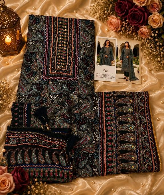 KT-367F / KT-381 Premium Viscose Maslin Aari Work Suit