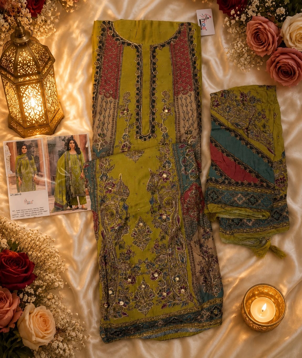 KT-399 Premium Viscose Maslin Hand Work Suit