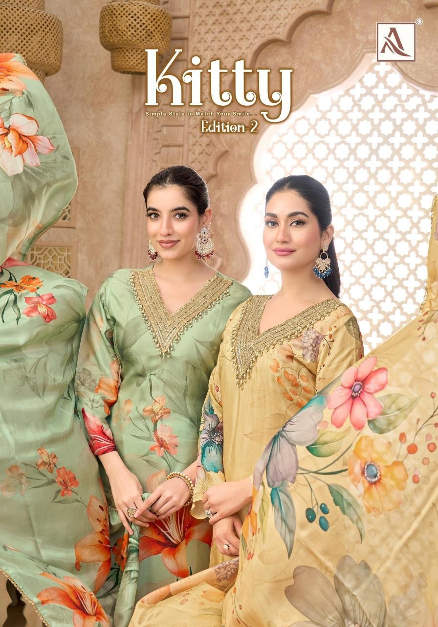 Alok Suit KITTY-2 Designer Viscose Maslin Suit Set