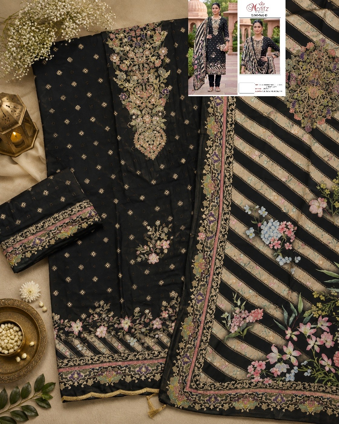 Design 5432 Premium Viscose Maslin Khatli Work Suit