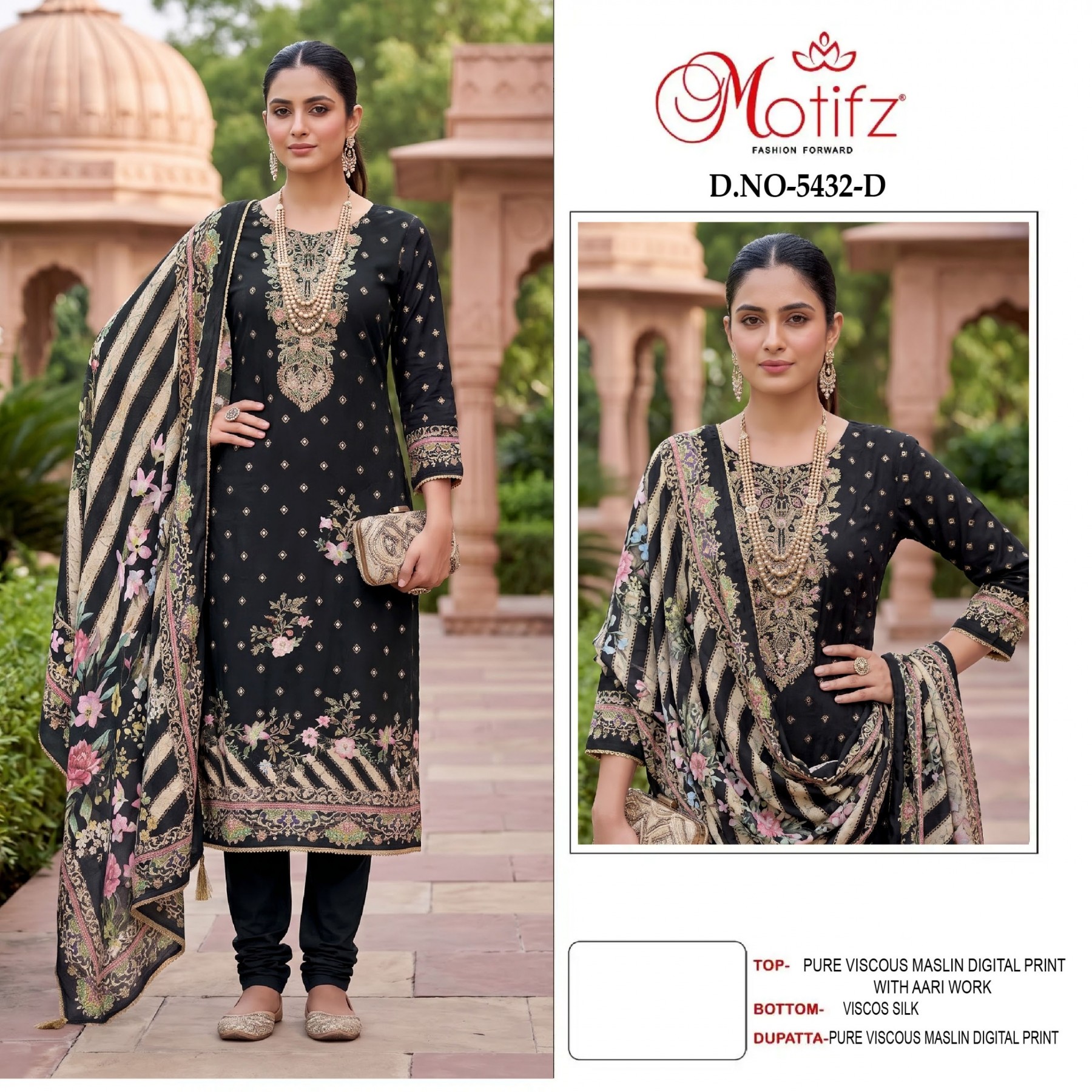 Design 5432 Premium Viscose Maslin Khatli Work Suit