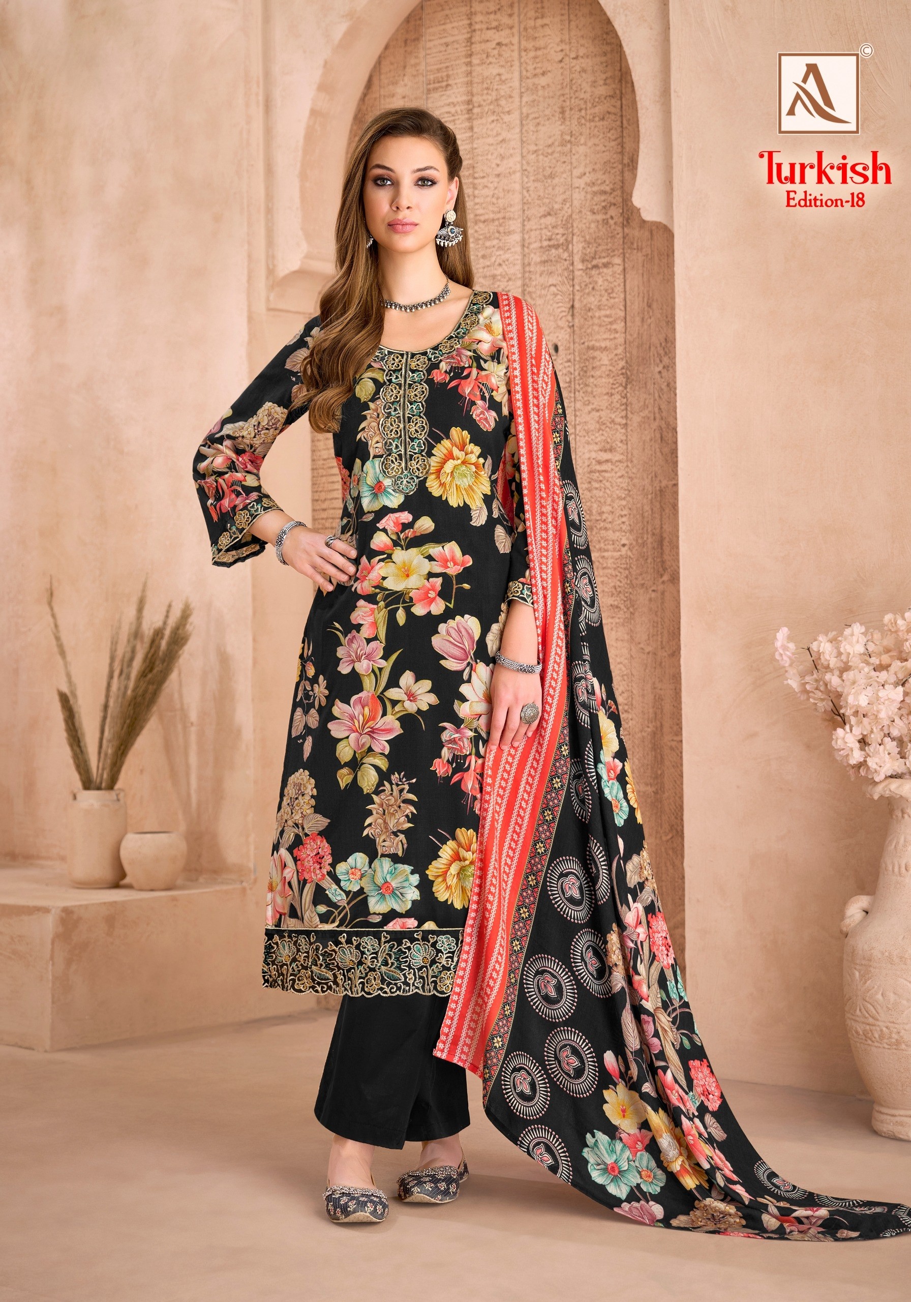 Alok Suit Turkish-18 Designer Viscose Rayon Suit