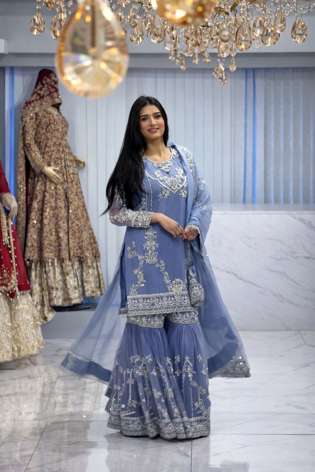JD-641 | German Chinon Silk | Designer Sharara | Premium Quality