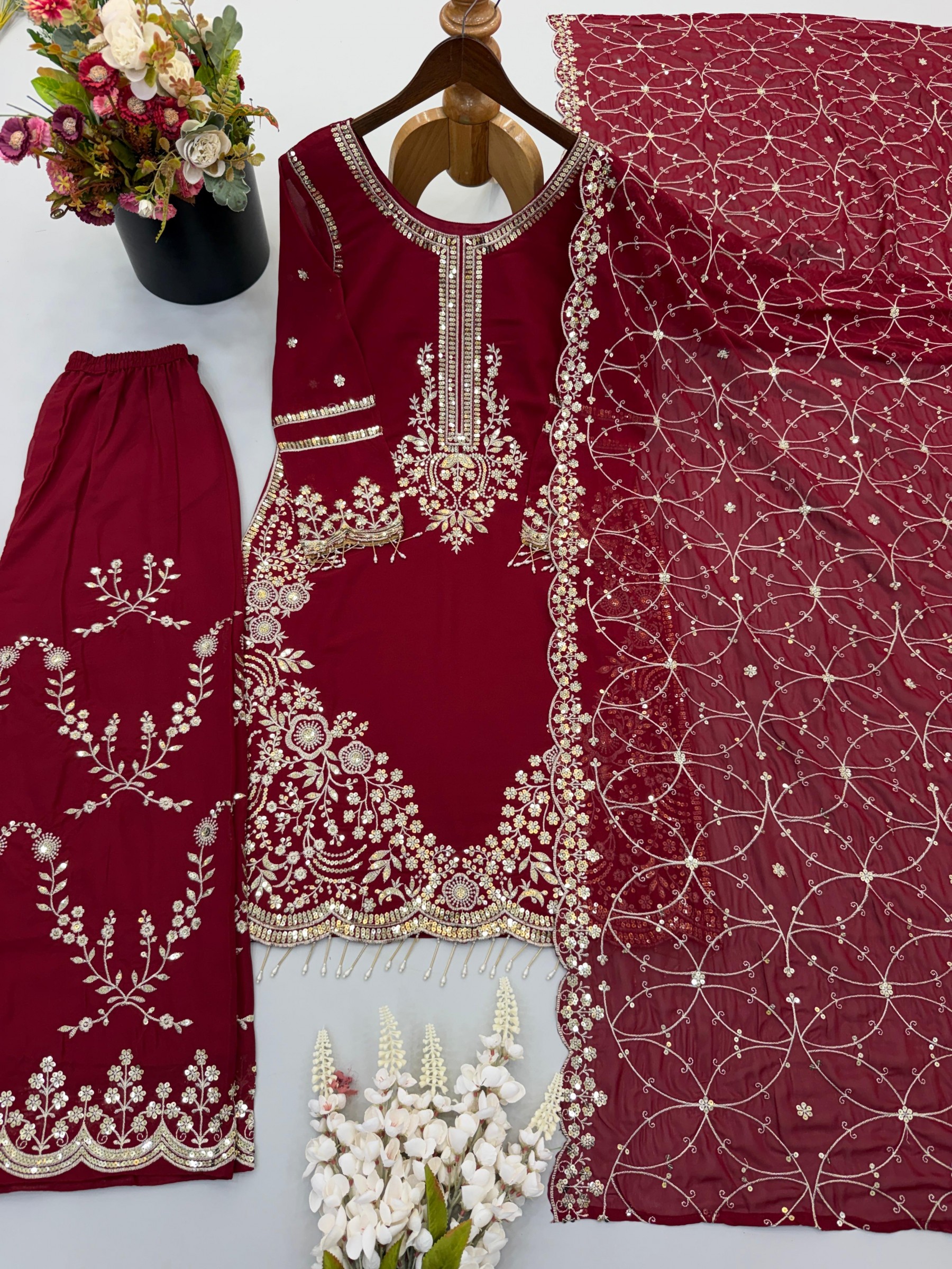 LG-2066 | Real Mirror Work | Designer Sarara Set | Ready to Dispatch