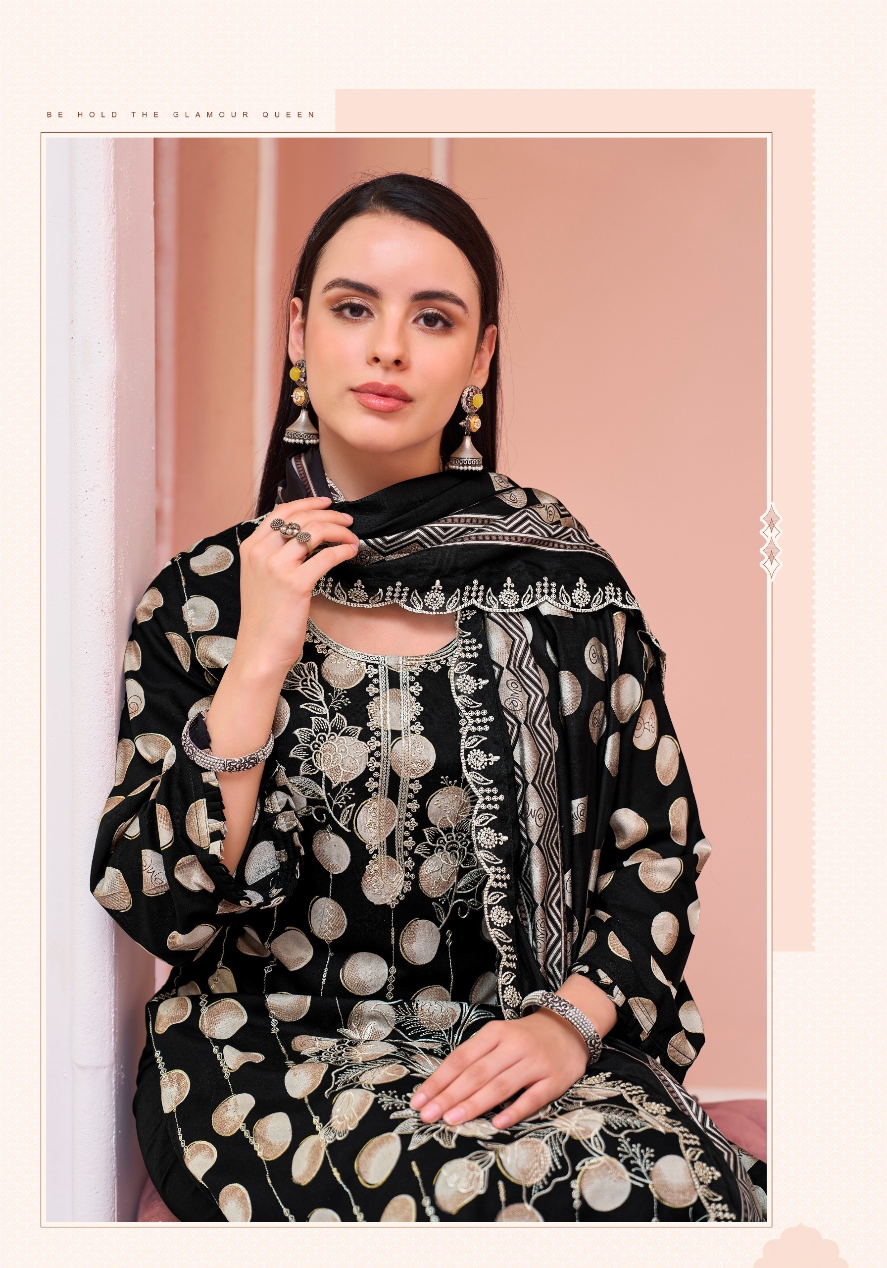 Alok Suit | Crystal Black | Premium Designer Collection | 6 Pcs