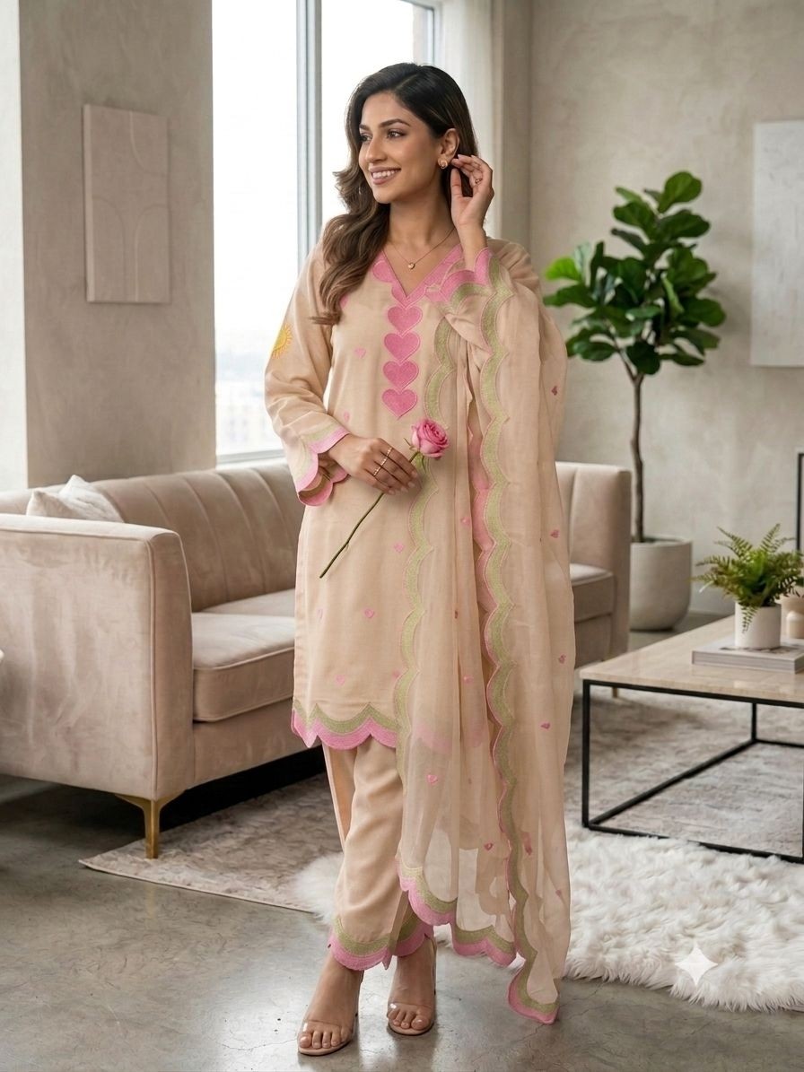 BE 490 Designer Mul Chanderi Embroidered Salwaar Suit Set Pakistani Suit Single Pis Wholesale Price 