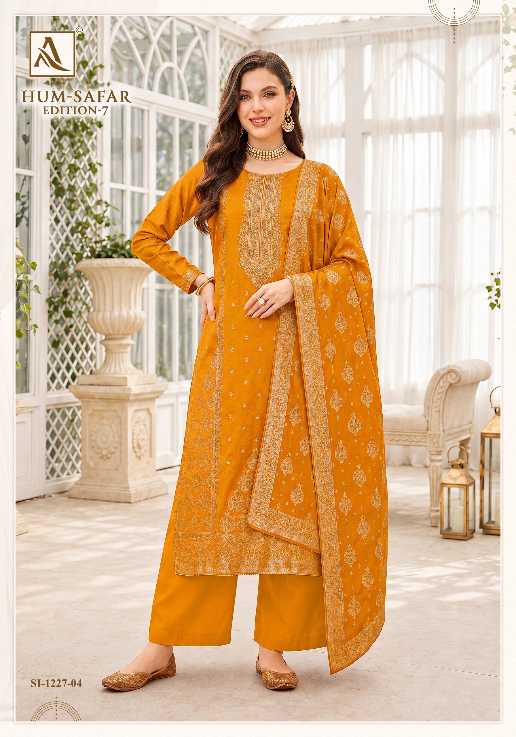 Alok Suit | Hum Safar-7 | Viscose Maslin Jacquard | Premium Collection
