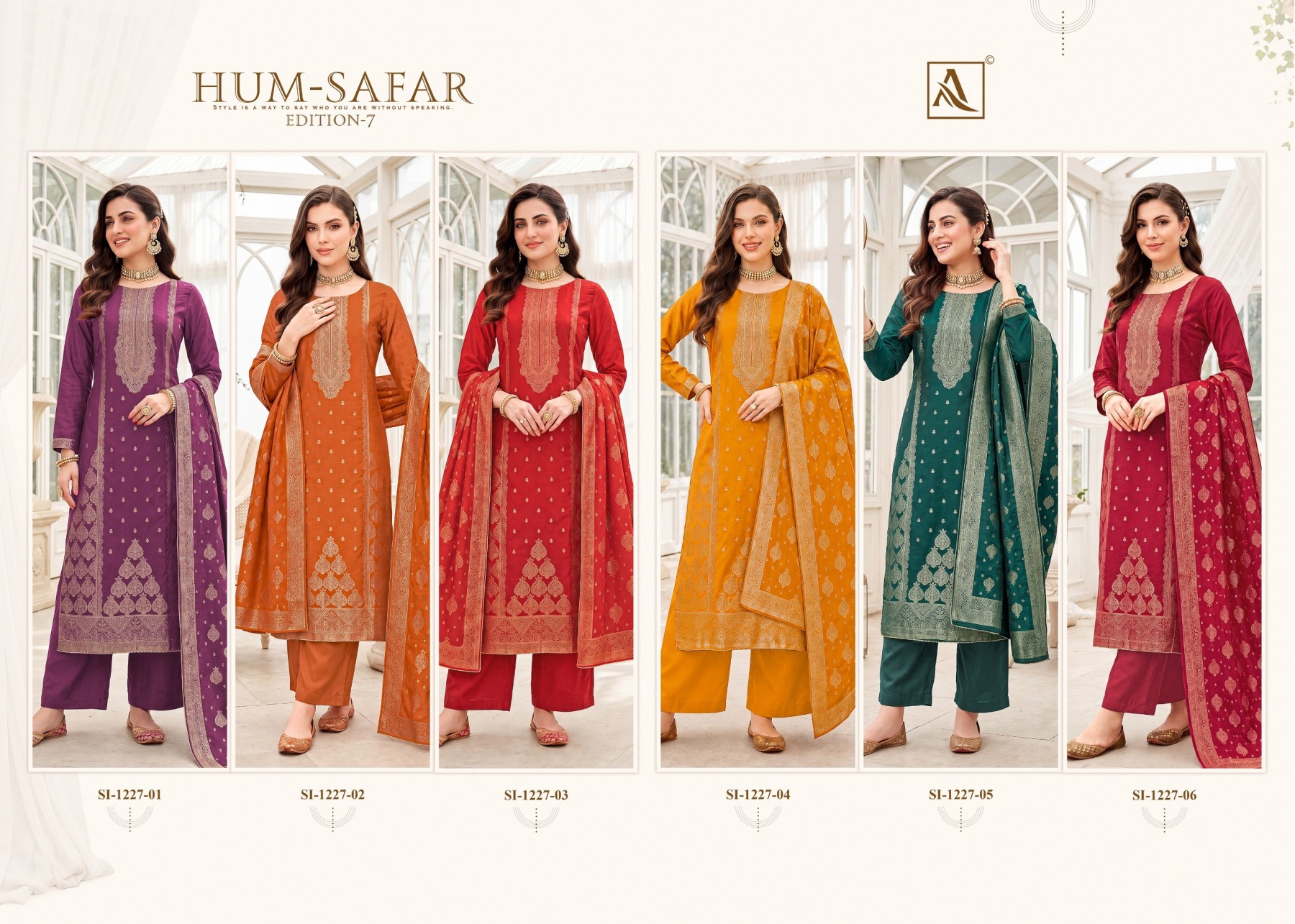 Alok Suit | Hum Safar-7 | Viscose Maslin Jacquard | Premium Collection