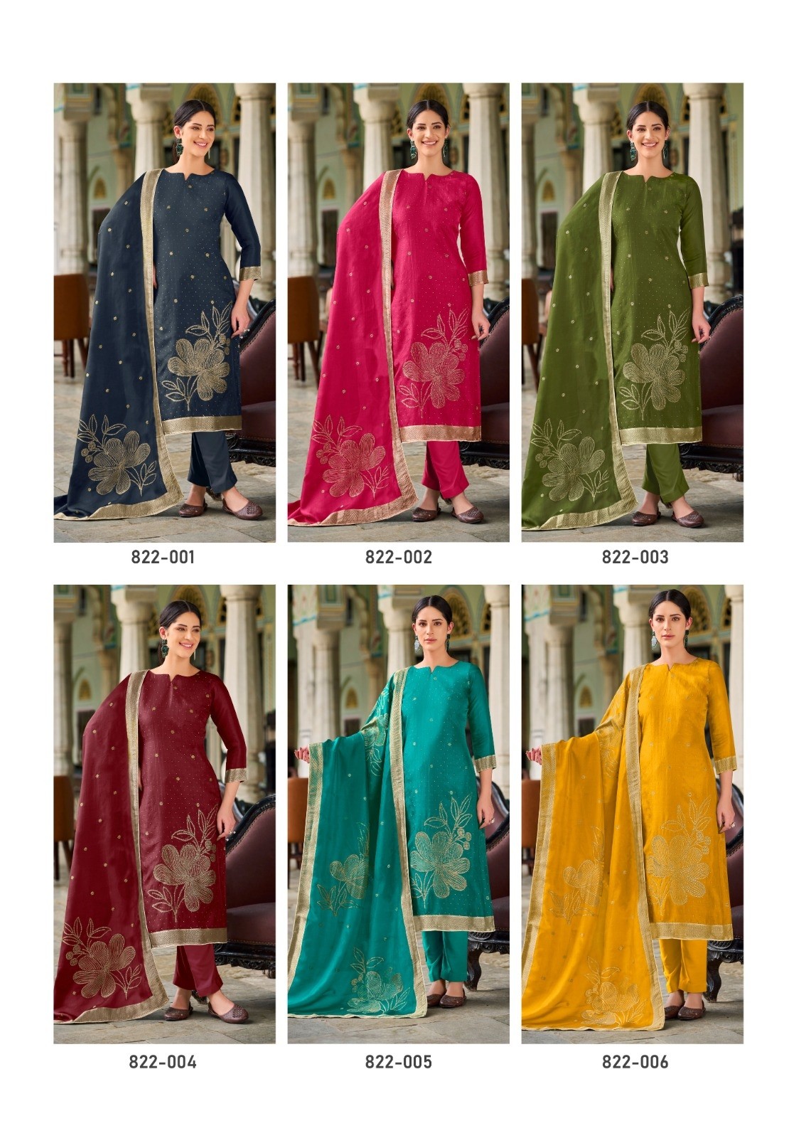 Anuja | Belliza | Viscose Dola Jacquard | Swarovski Work