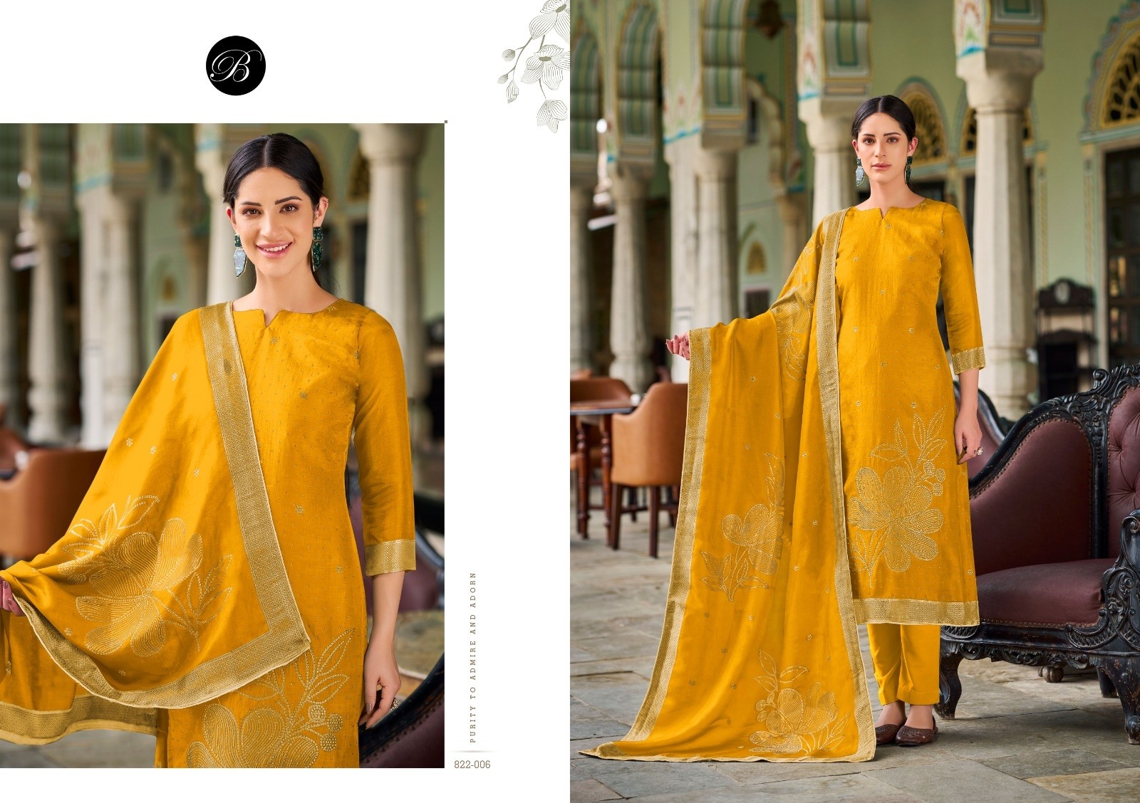 Anuja | Belliza | Viscose Dola Jacquard | Swarovski Work