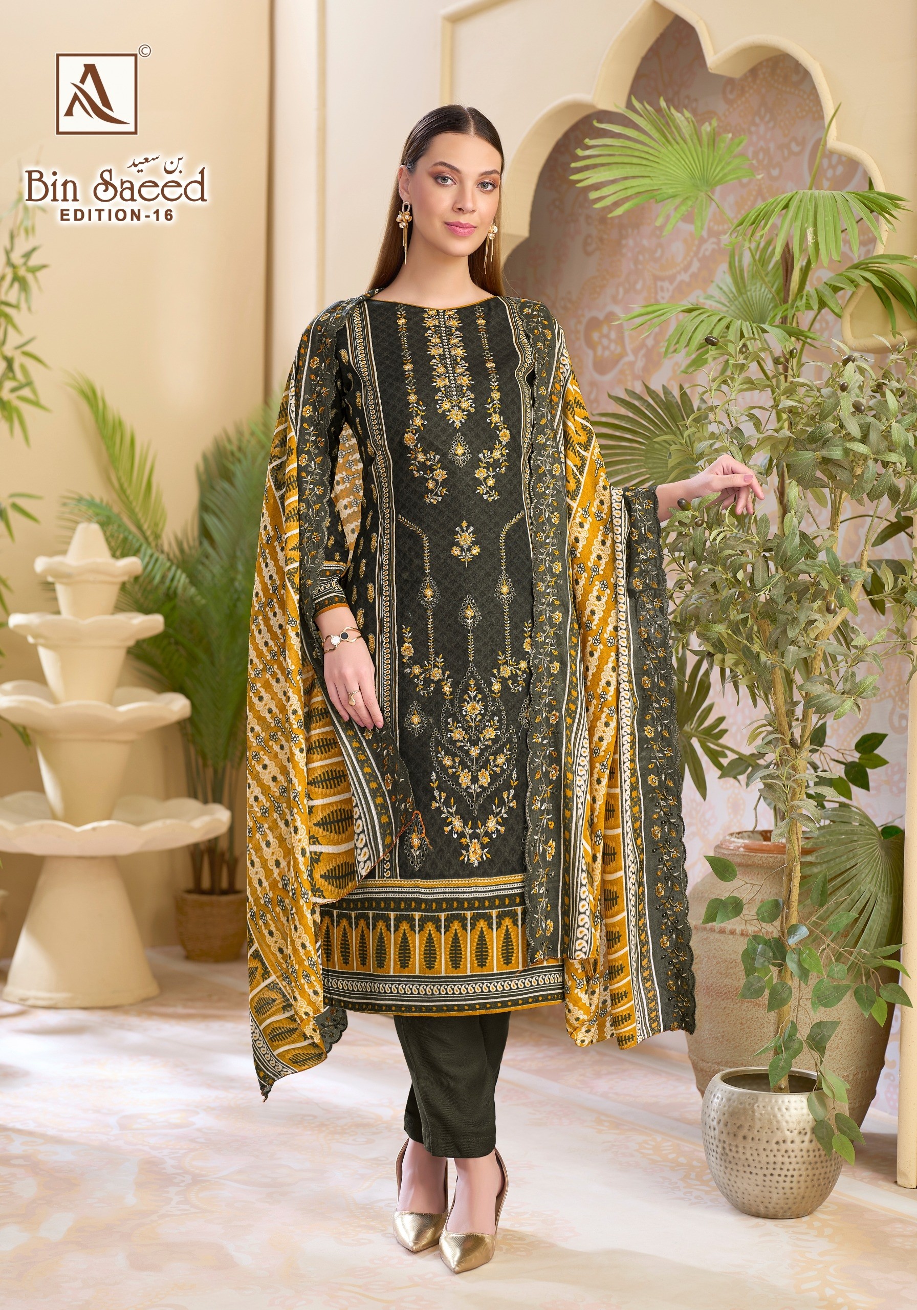 Alok Suit | Bin Saeed-16 | Pakistani Cotton Collection