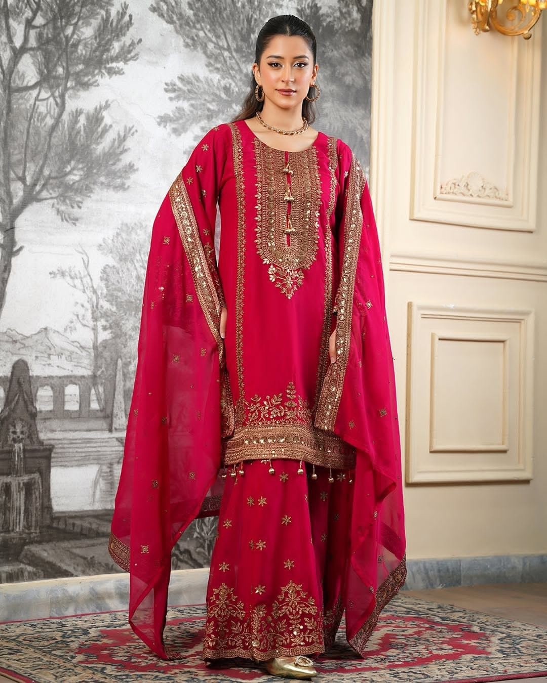 NSR-890 | Premium Fendy Silk | Heavy Embroidery | Ready to Wear