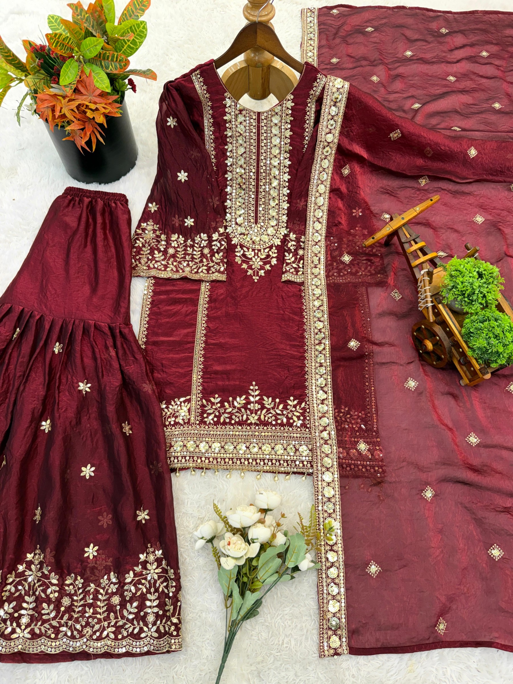 NSR-890 | Premium Fendy Silk | Heavy Embroidery | Ready to Wear