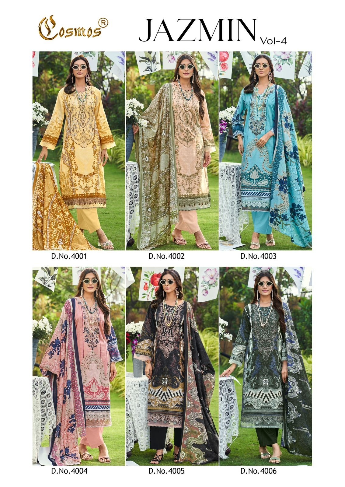 Jazmin Vol-4 – Lawn Cotton Embroidered Collection