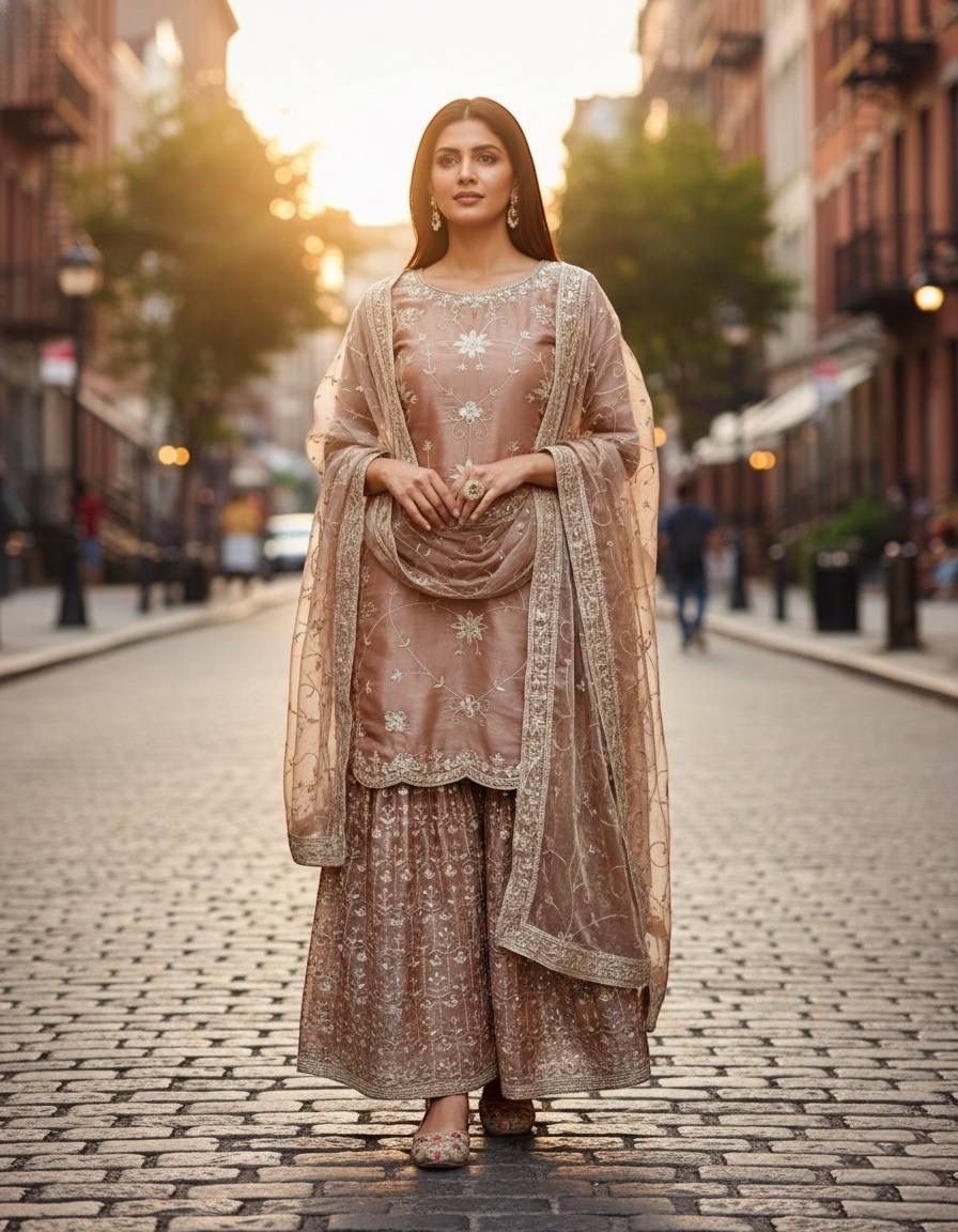 Premium GMY Chu Silk 5mm Sequin Embroidered Sarara Set