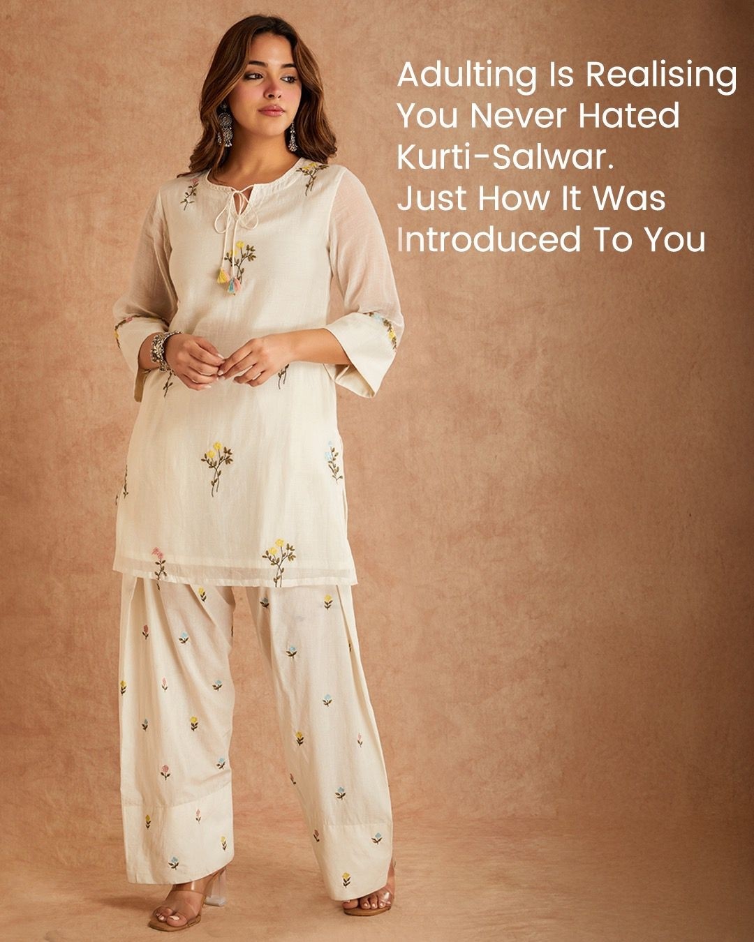 AD246 | Designer Mul Chanderi Farshi Palazzo Set