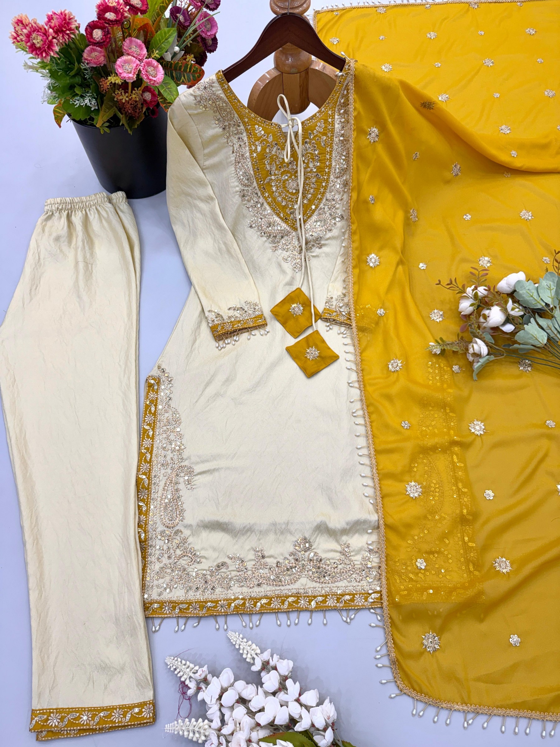 SRK-5371 | Ronald Silk Embroidered Suit