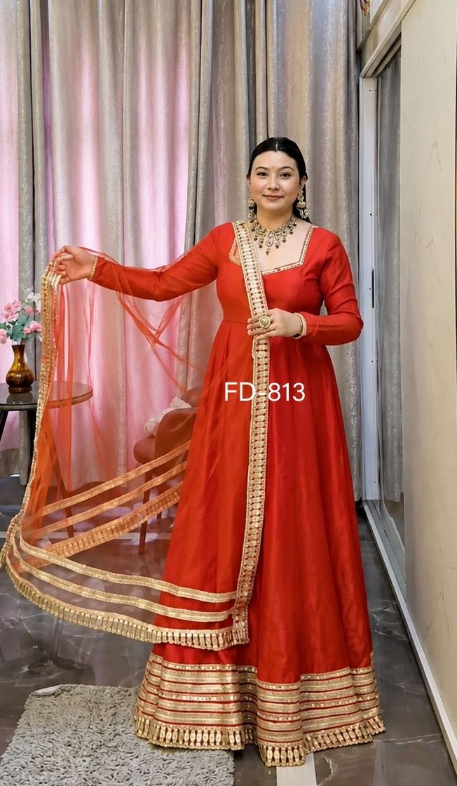 Trending Roman Silk | Mirror Work | Ready to Wear