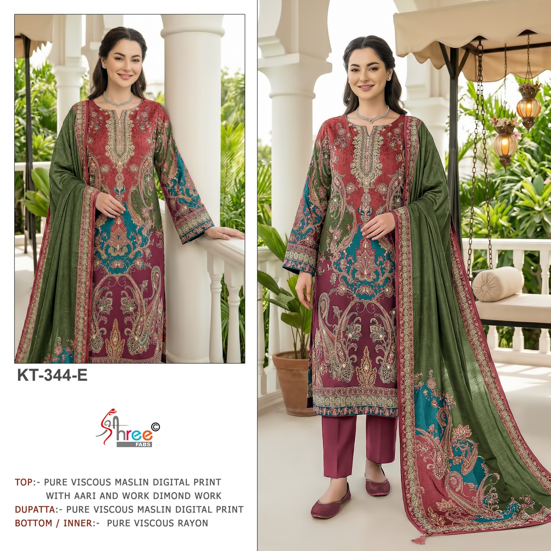 KT-344 | New Colour | Aari Work Collection