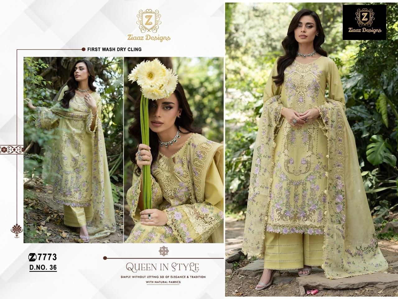 ZIAAZ | Heavy Cambric Cotton | Semi-Stitched