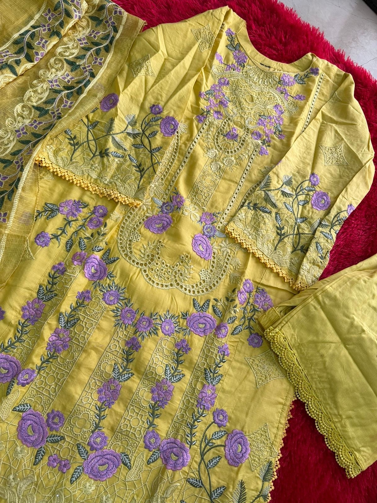 ZIAAZ | Heavy Cambric Cotton | Semi-Stitched