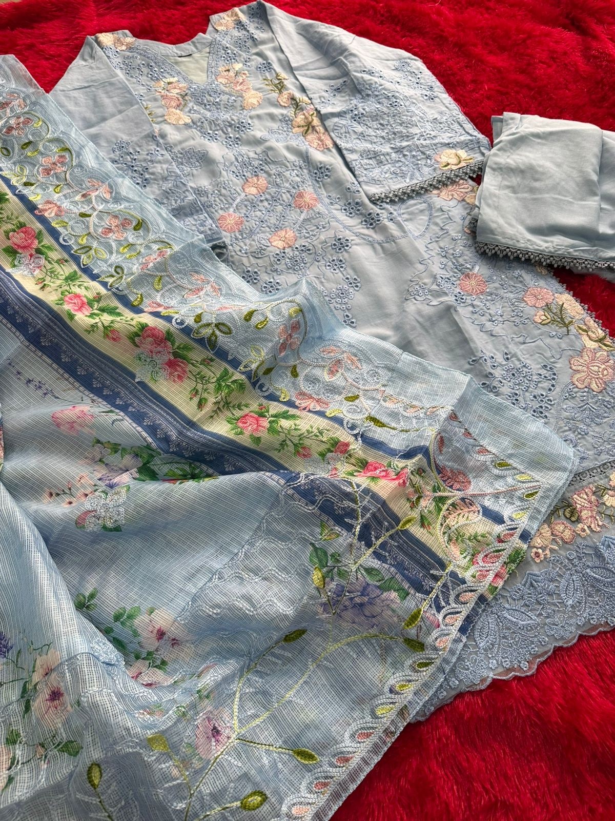 ZIAAZ | Heavy Cambric Cotton | Semi-Stitched