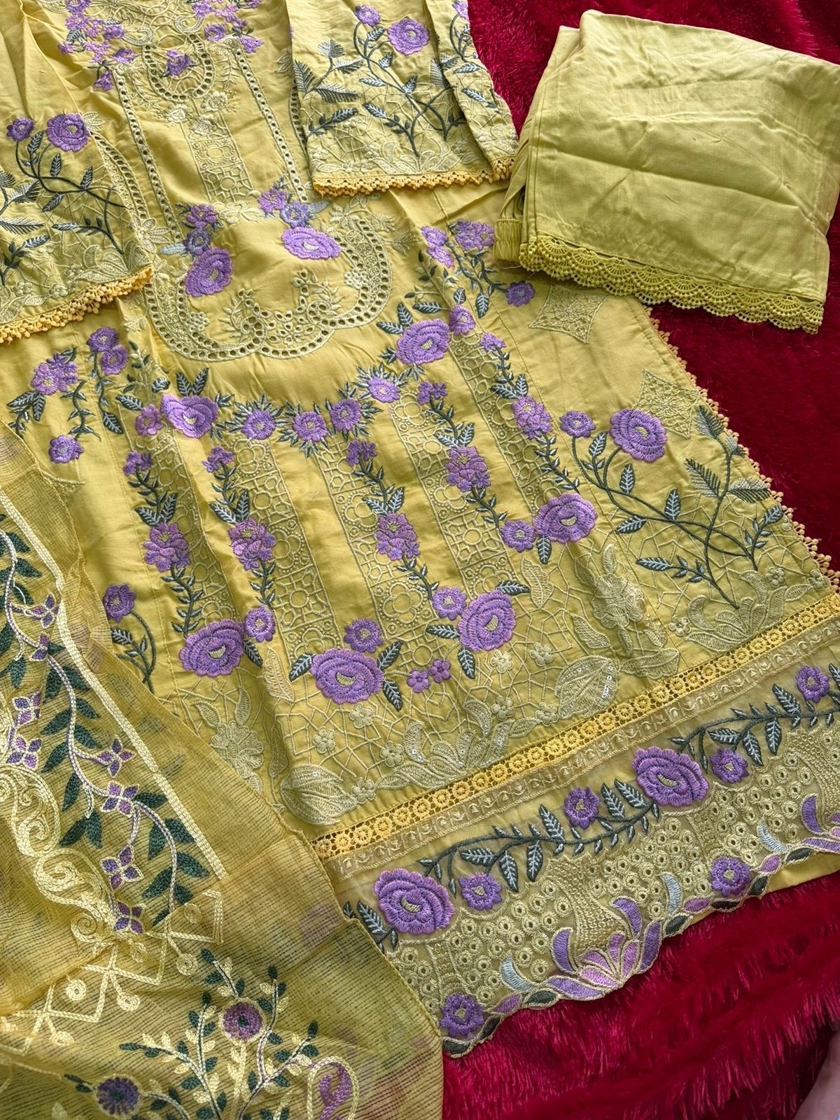 ZIAAZ | Heavy Cambric Cotton | Semi-Stitched