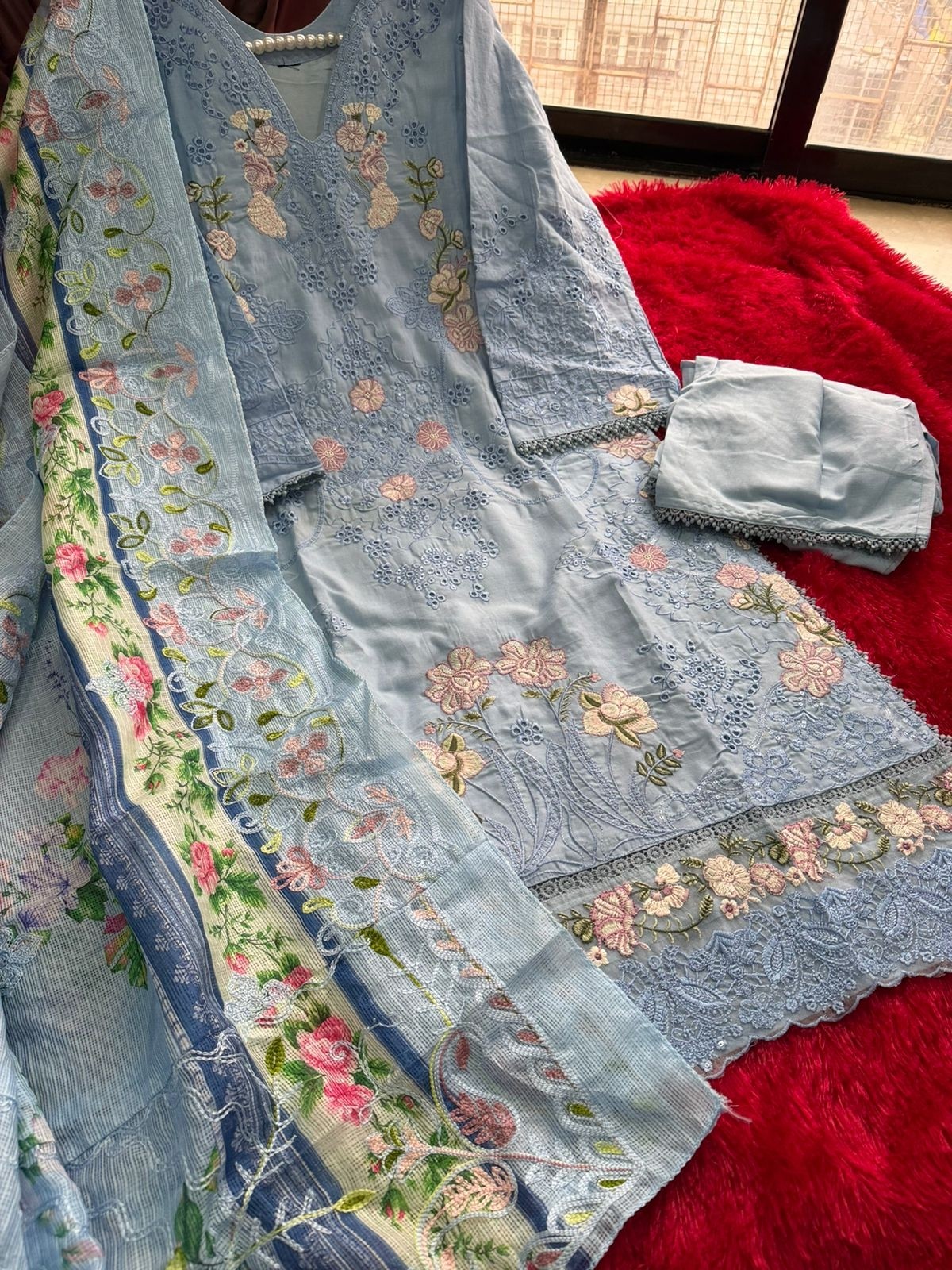 ZIAAZ | Heavy Cambric Cotton | Semi-Stitched