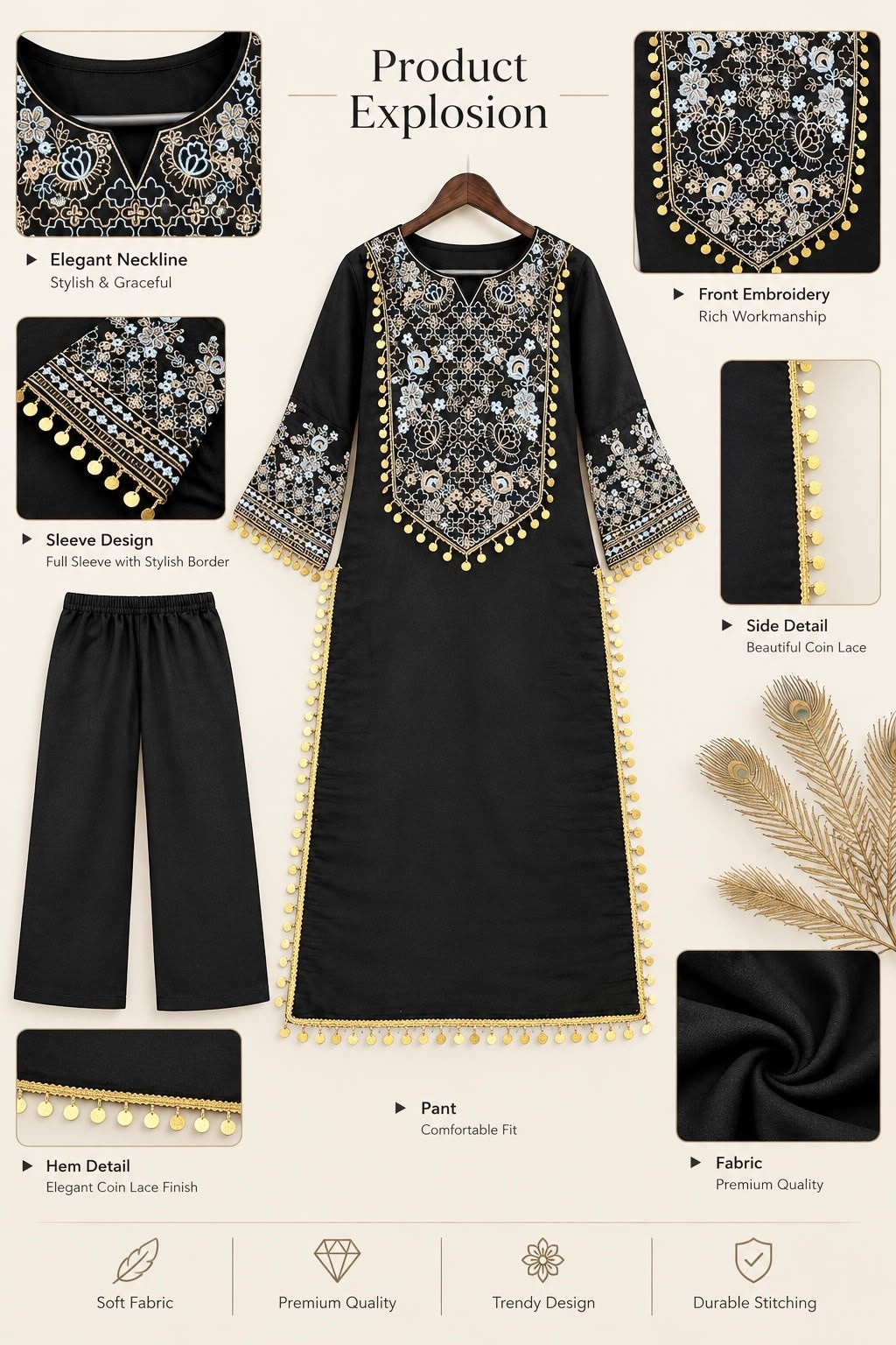 JD-655 | Trending Roman Silk 2 Piece Set