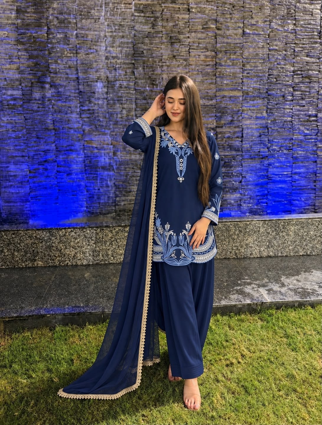 HK-1745 | Pakistani Farsi Salwar Collection